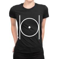 Masonic Point Within A Circle Circumpunct Parallel Lines Ladies Fitted T-shirt | Artistshot