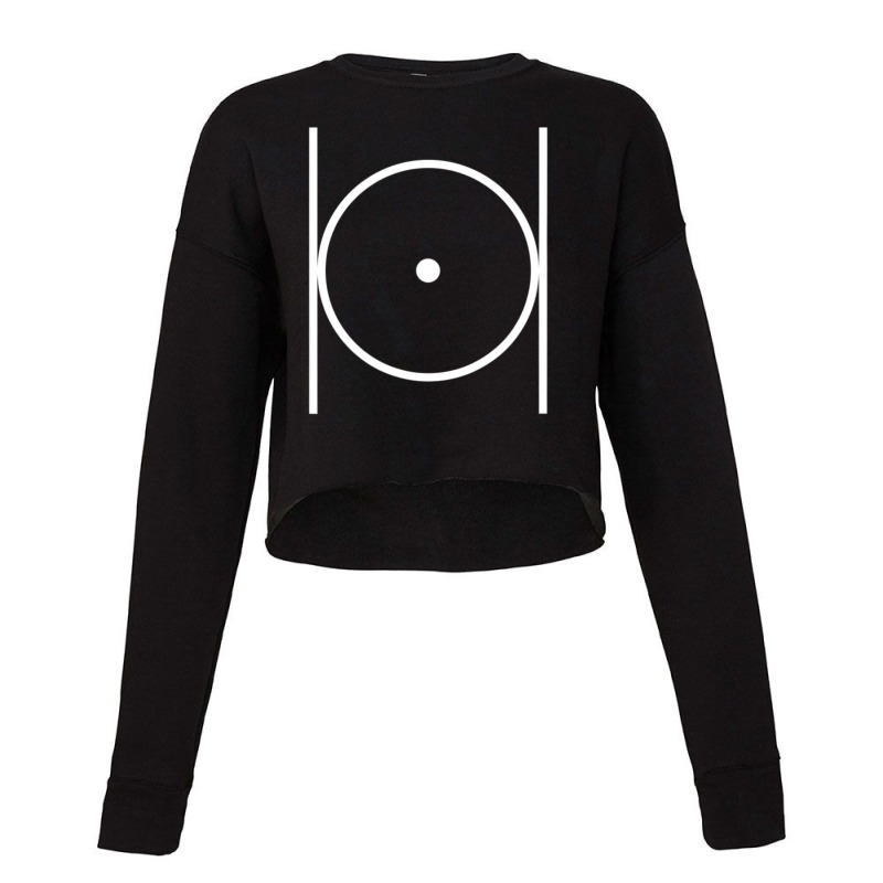 Masonic Point Within A Circle Circumpunct Parallel Lines Cropped Sweater by cm-arts | Artistshot