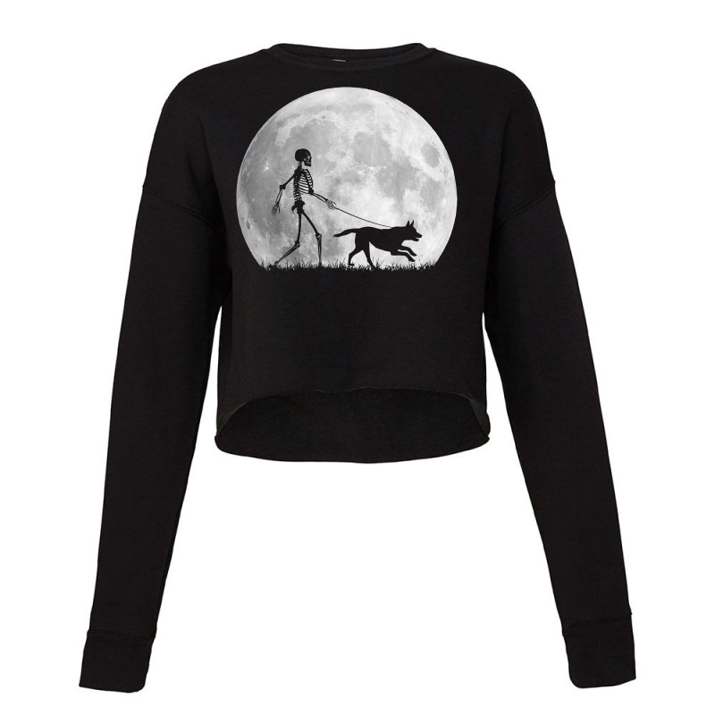 Belgian Malinoi Halloween Skeleton Funny Dog Youth Gift T Shirt Cropped Sweater by cm-arts | Artistshot