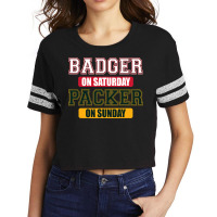 Badger On Saturday Packer On Sunday T Shirt Scorecard Crop Tee | Artistshot