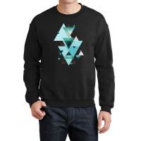 Geometric Triangle Compilation In Teal Crewneck Sweatshirt | Artistshot