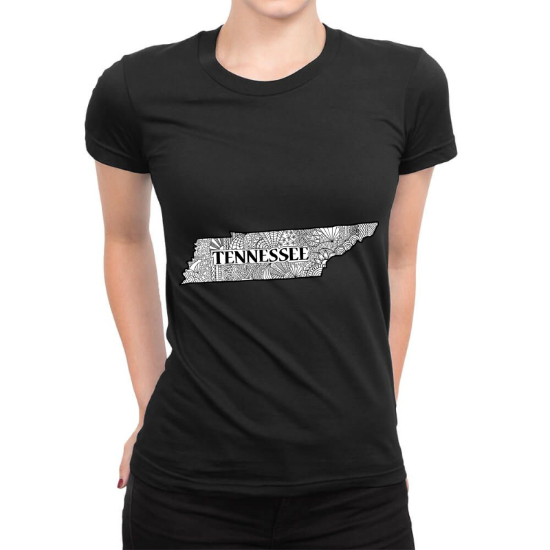 Tennessee State Doodle Ladies Fitted T-Shirt by KIMARMSTEAD | Artistshot