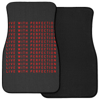 Live With Perfection Red Pattern Aesthetic Front Car Mat | Artistshot