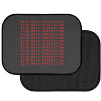 Live With Perfection Red Pattern Aesthetic Rear Car Mat | Artistshot