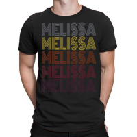 365 First Name Melissa Retro Pattern Vintage Style T-shirt | Artistshot