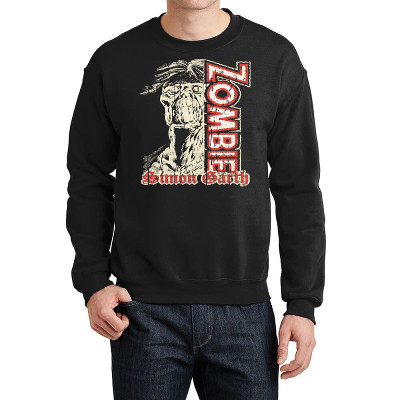 The Zombie, Simon Garth The Zombie, Weathered Board Distressed, The Zo Crewneck Sweatshirt | Artistshot