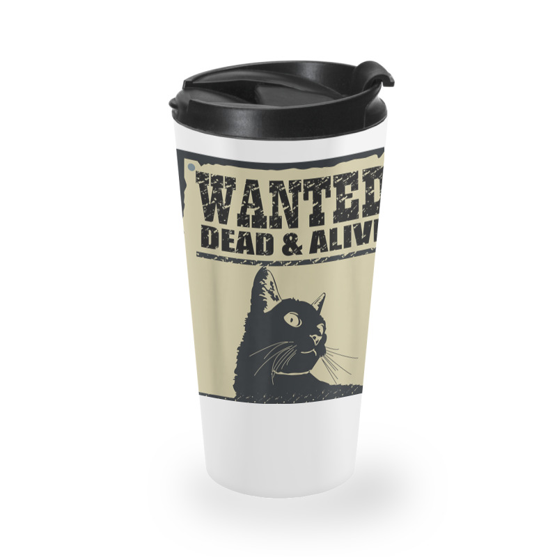 Wanted Dead Or Alive Schrodinger_s Cat Travel Mug by cm-arts | Artistshot