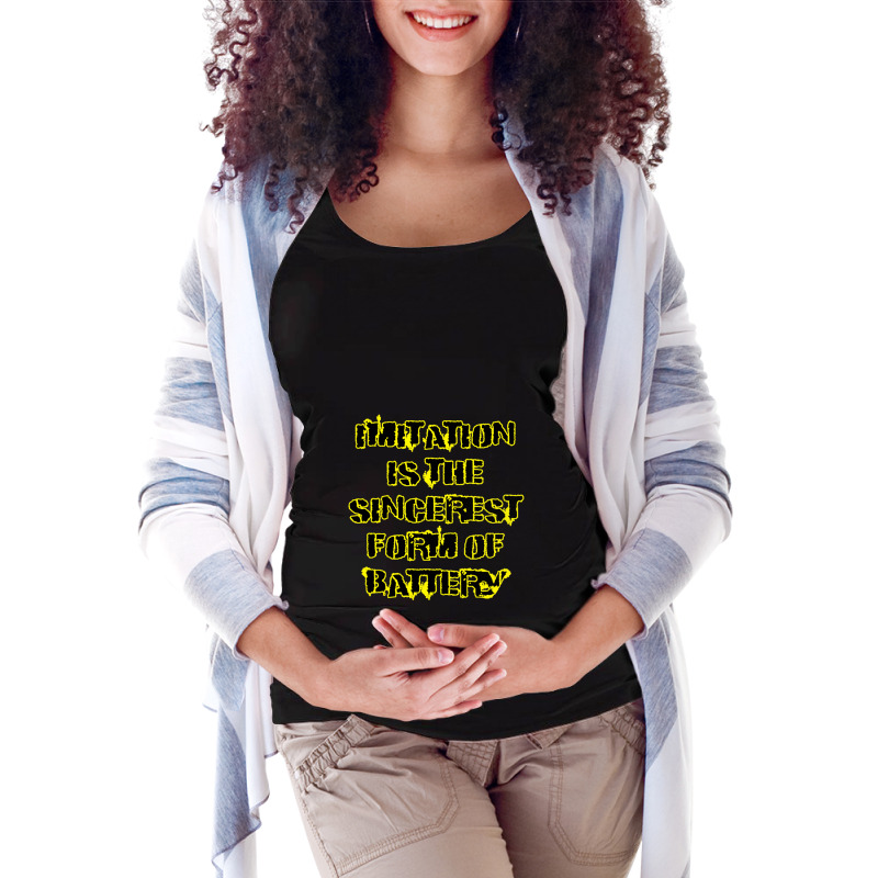 Imitation Is The Sincerest Form Of Battery 1 Maternity Scoop Neck T-shirt by StaceyLeeAnnHernandez | Artistshot