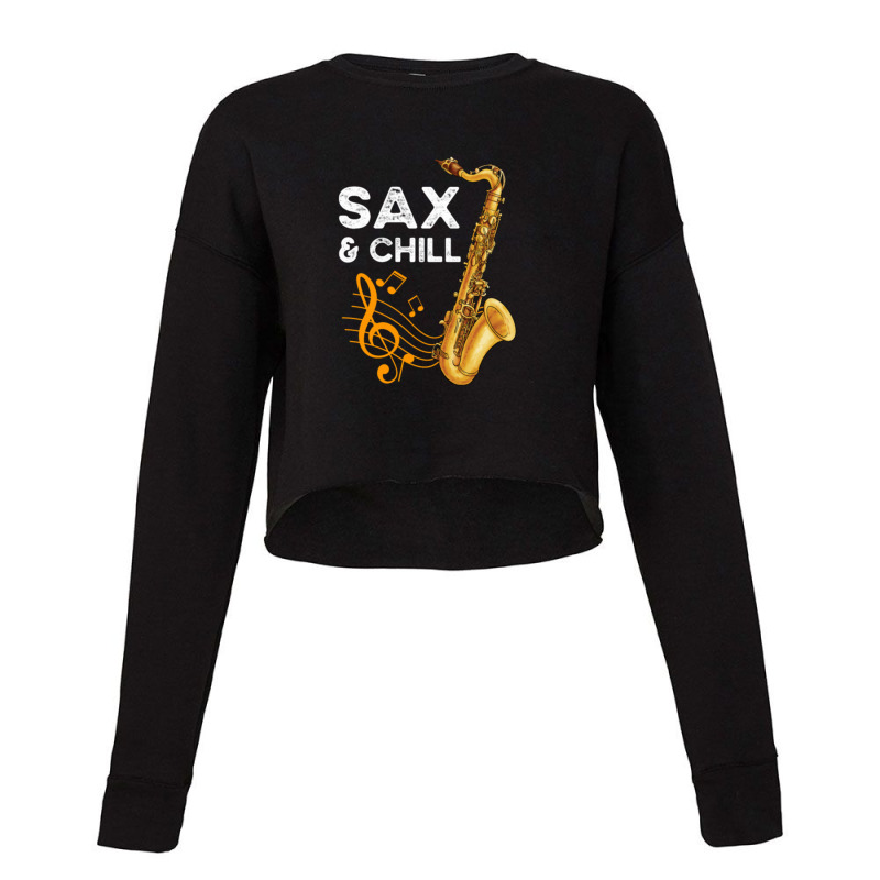 Saxophone Musical Instrument Cropped Sweater by AntonStokes | Artistshot