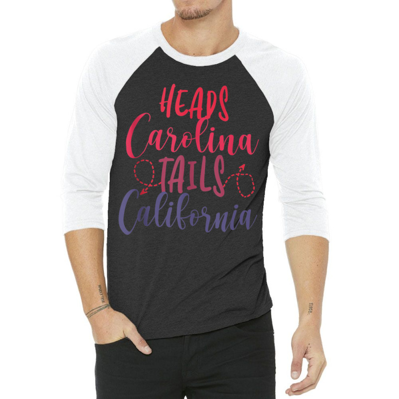 Heads Carolina Tail California Western Summer Beach Paradise Tank Top 3/4 Sleeve Shirt by cm-arts | Artistshot