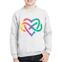 Low Poly Polyamory Rainbow Infinite Heart Lgbtqia Pride Tank Top Youth Sweatshirt | Artistshot