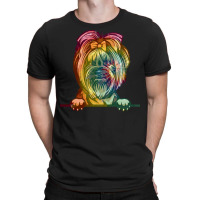 Dog Yorkie Tie Dye T  Shirt Animal Dog Yorkie Tie Dye Color Peeking T T-shirt | Artistshot