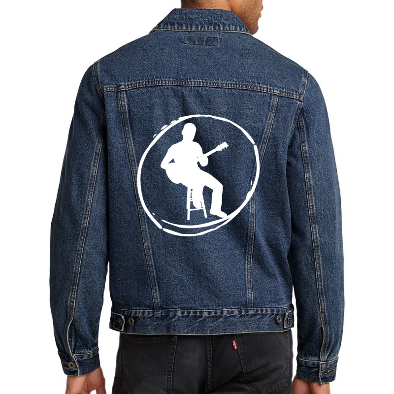 Bass Guitar Playing Chair Guitarist Bassist Music Instrument String So Men Denim Jacket | Artistshot