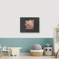 Tom And Jerry Water Damaged Colors Landscape Canvas Print | Artistshot