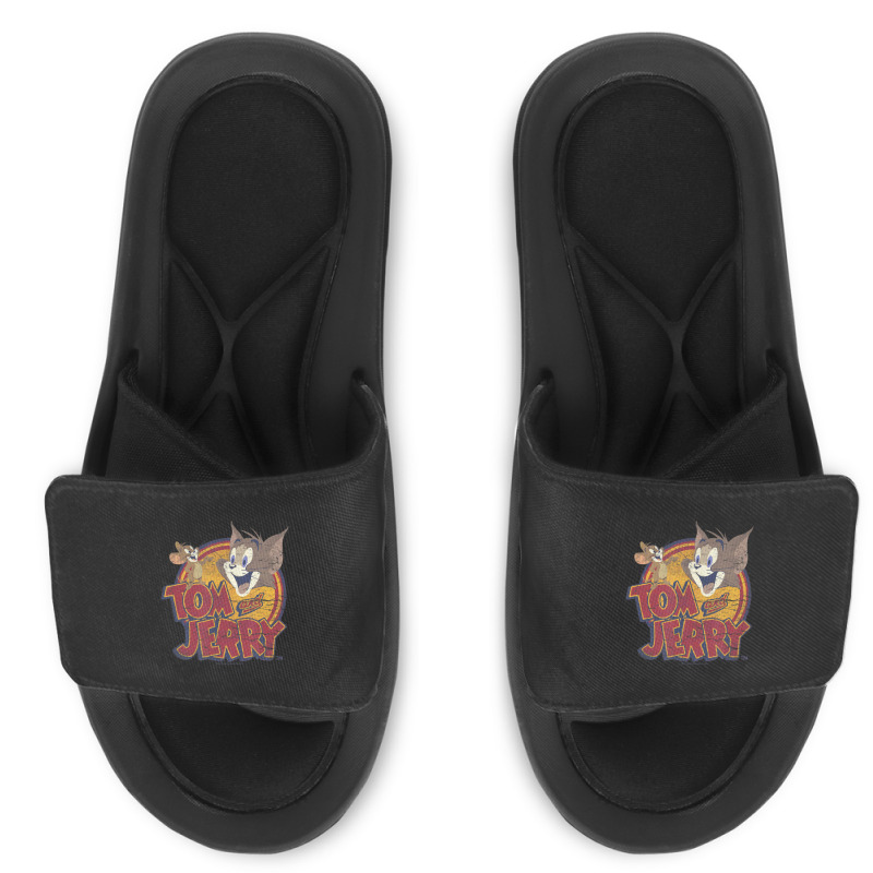 Tom And Jerry Water Damaged Colors Slide Sandal | Artistshot