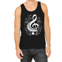 Treble Clef Keyboard Classical Music Notes Pianist Piano Tank Top | Artistshot