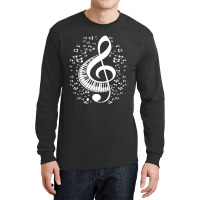 Treble Clef Keyboard Classical Music Notes Pianist Piano Long Sleeve Shirts | Artistshot