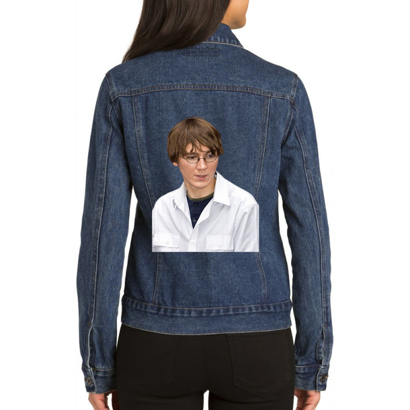 Paul Dano Ladies Denim Jacket by cm-arts | Artistshot