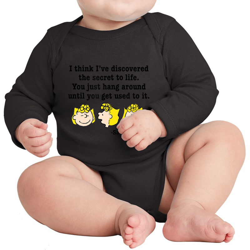 Peanuts Sally Secret To Life Long Sleeve Baby Bodysuit by cm-arts | Artistshot