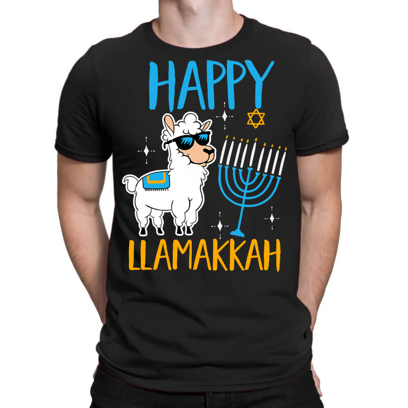 Happy Hanukkah Jewish Christmas Jewish Hanukkah Llamakkah T-shirt | Artistshot