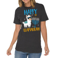 Happy Hanukkah Jewish Christmas Jewish Hanukkah Llamakkah Vintage T-shirt | Artistshot