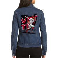 Joey Votto Player Map Ladies Denim Jacket | Artistshot