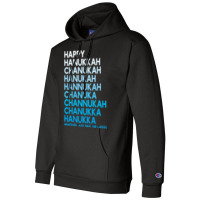 Happy Hanukkah Jewish Holiday Chanukah Menorah Dreidel Champion Hoodie | Artistshot