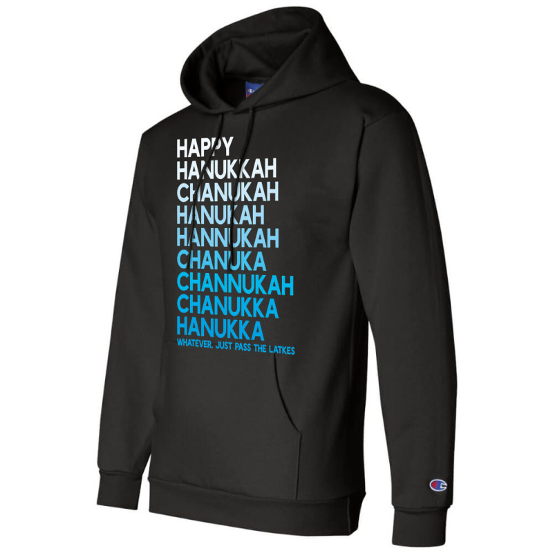 Happy Hanukkah Jewish Holiday Chanukah Menorah Dreidel Champion Hoodie | Artistshot