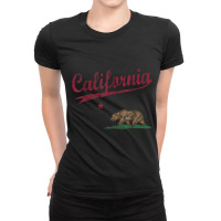 California Republic Flag Vintage Distressed Style T Shirt Ladies Fitted T-shirt | Artistshot