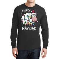 Fleece Feliz Navidad Funny Cute Sheep Christmas Long Sleeve Shirts | Artistshot