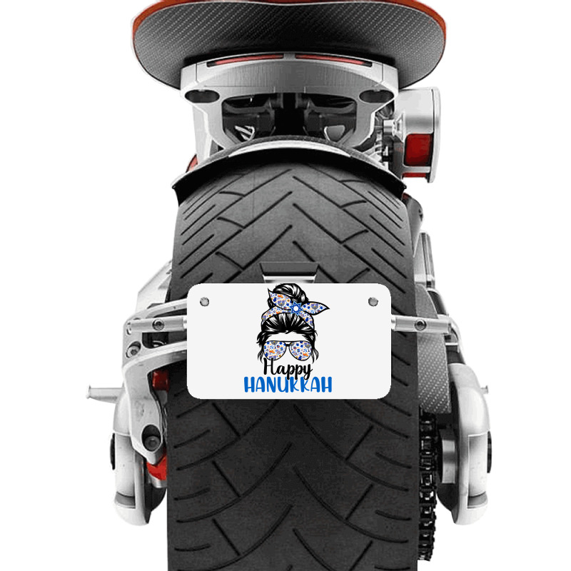 Happy Hanukkah Jewish Messy Christmas Pajama Gift Motorcycle License Plate | Artistshot