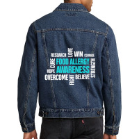 Awareness Allergic Reaction Food Allergy Men Denim Jacket | Artistshot