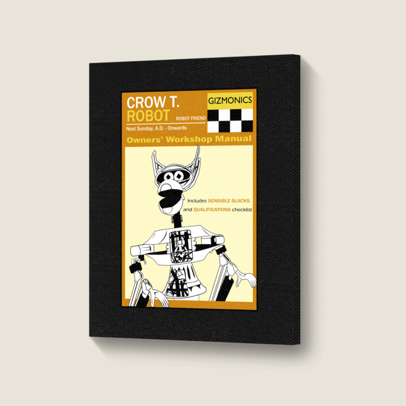 Crow T. Robot Owners Manual Portrait Canvas Print | Artistshot