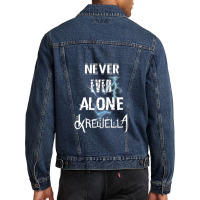 Krewella - Lights & Thunder Lyric Men Denim Jacket | Artistshot