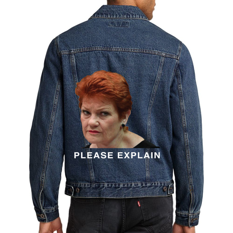 Pauline Hanson - Please Explain Men Denim Jacket by cm-arts | Artistshot