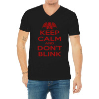 Don't Blink V-neck Tee | Artistshot