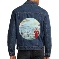 Foxtrot (circle Design) Men Denim Jacket | Artistshot