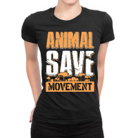 Save Animals T  Shirt Animals Save Movement Shelter Love Pets Animal Q Ladies Fitted T-shirt | Artistshot