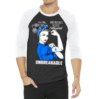 Huntington's Disease Awareness Unbreakable Warrior 3/4 Sleeve Shirt | Artistshot