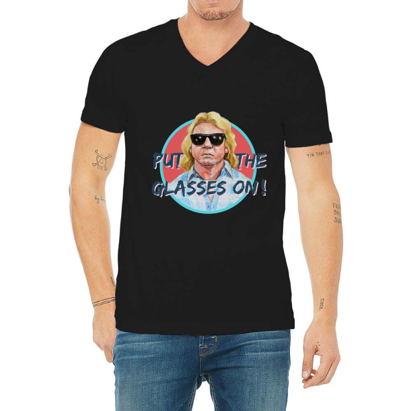 Put On The Glasses! V-neck Tee | Artistshot