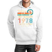 Vintage September 1978 44th Birthday Gifts T Shirt Unisex Hoodie | Artistshot