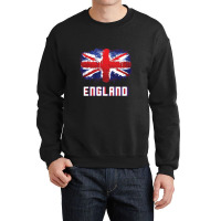 I Love England British English Union Jack Flag   Britain Crewneck Sweatshirt | Artistshot