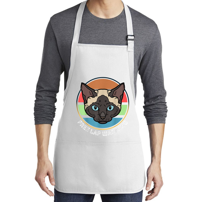 Funny Siamese Quote, Siamese Free Lap Warming Vintage, Cool T Shirt Medium-length Apron | Artistshot