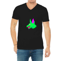 Neon Rabid Zombie Dog 1 V-neck Tee | Artistshot