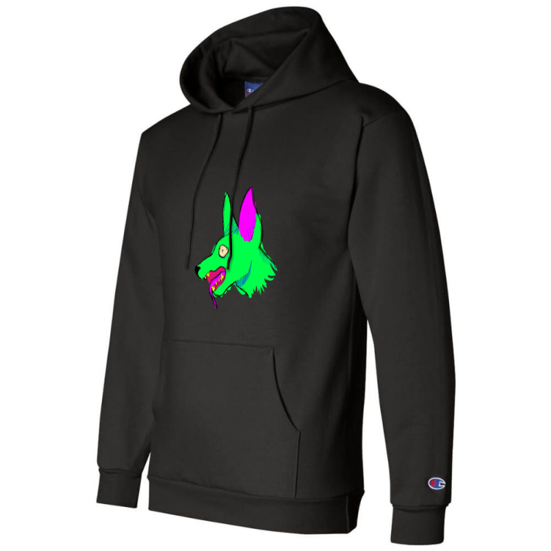 Neon Rabid Zombie Dog 1 Champion Hoodie by KelcieWhite | Artistshot