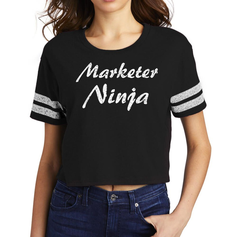 Marketer Tshirt Job Occupation Funny Work Title T Shirt Scorecard Crop Tee by cm-arts | Artistshot