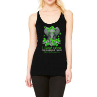 I Wear Green Tal Health Awareness Ribbon Elephant Racerback Tank | Artistshot