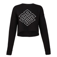 Endless Knot Large Samsara Shrivatsa Tibet Buddhism Cropped Sweater | Artistshot