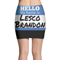 Hello My Name Is Lesco Brandon Funny Let S Go Brandon T Shirt Mini Skirts | Artistshot