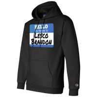 Hello My Name Is Lesco Brandon Funny Let S Go Brandon T Shirt Champion Hoodie | Artistshot